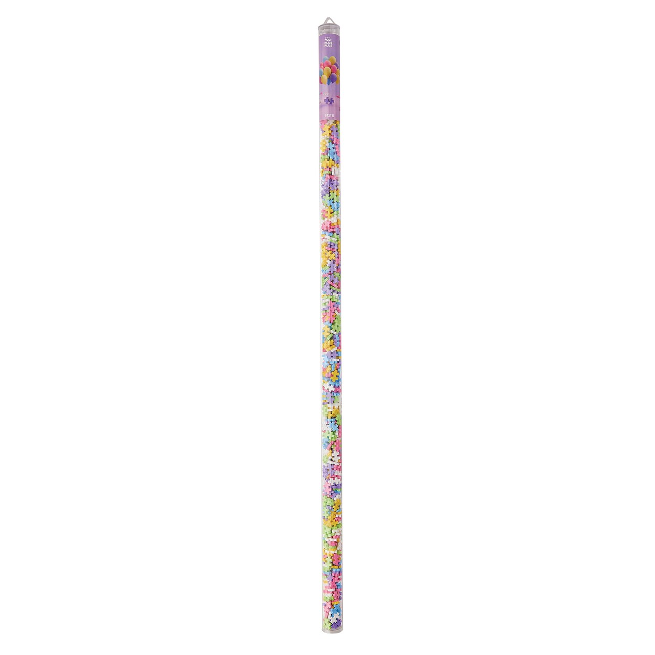 Plus-Plus: Super Tube - Pastel Color Mix - 500 Pieces – Construction Building STEM Toy, Interlocking Mini Puzzle Blocks, Open Play Set, Kids Ages 5+